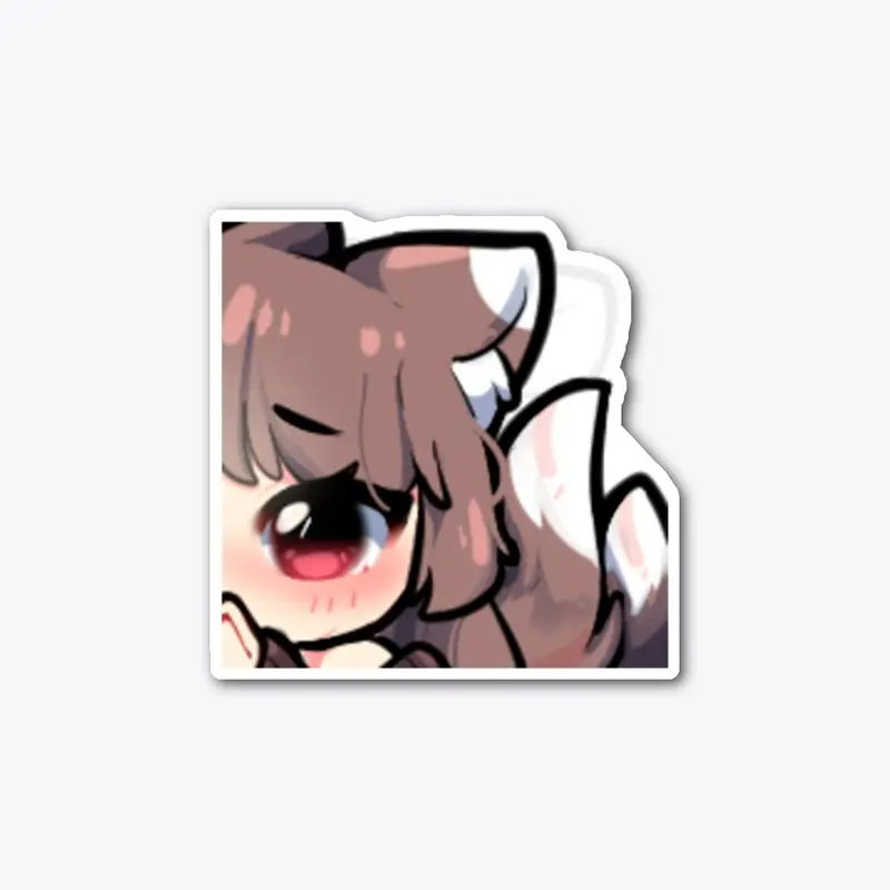 Foxy Peek Sticker