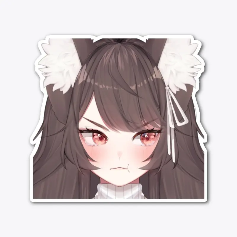 Pouty Sticker